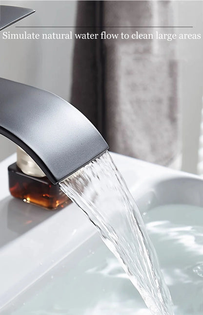 Stainless Steel Waterfall Basin Faucet with Dual Control - Smarsty