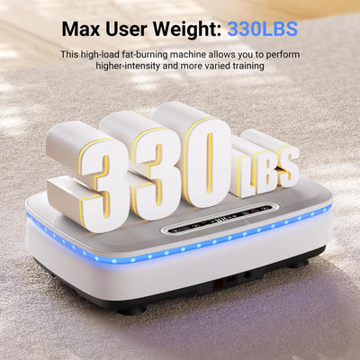 MERACH Vibration Plate Exercise Machine with Light Whole Body Workout Power Vibrate Platform Vibration Plate Lymphatic Drainage - Smarsty