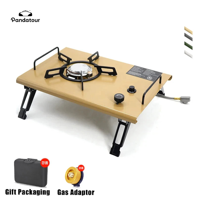 Pandatour Outdoor IGT Camping Stove Durable Copper Head Easy Equiped One-Touch One lick Ignite Table Stove Tourism Cooker Stove