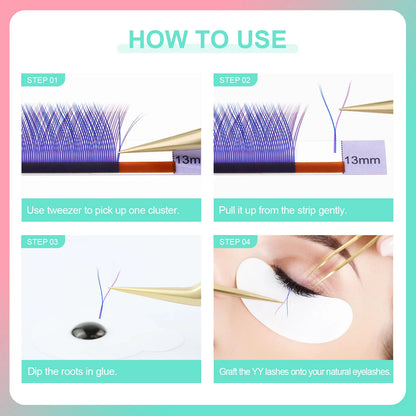 NAGARAKU YY Shape Premium Eyelash Extensions for Natural Look - Smarsty