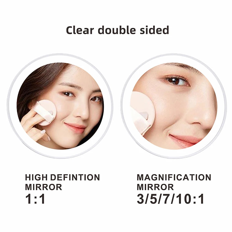 8 Inch Chrome Makeup Mirror with Dual Magnification - Smarsty