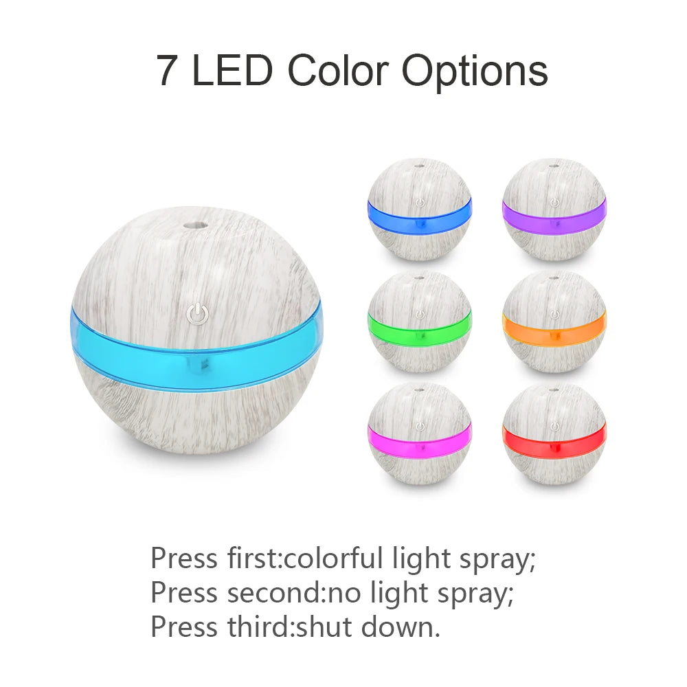 300ml Ultrasonic Humidifier with Timer and Aromatherapy - Smarsty