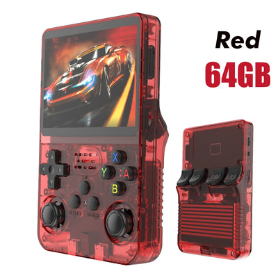 128G R36S Retro Handheld Video Game Console Linux System 3.5 Inch IPS Screen R35s Pro Portable Pocket Video Player 64GB Games - Smarsty