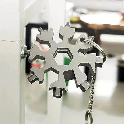 1/2 Snowflake Multi Functional Tool Silver, Unique Multi Functional Tool Screwdriver and Wrench, Gift for Men and Dad