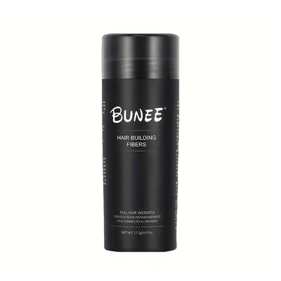 BUNEE Hair Fiber 27.5g: Men's natural hair-thickening fibers for balding areas, fills part lines, includes 27.5g fiber powder. - Smarsty