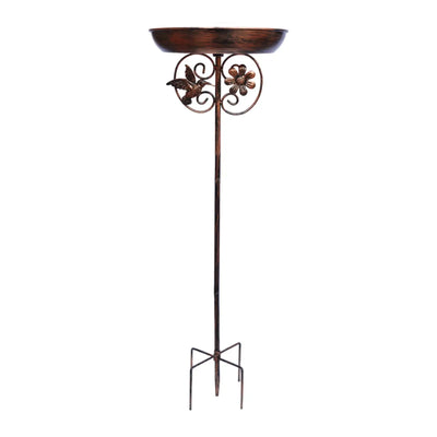 Sturdy Iron Outdoor Bird Bath for Garden Decor - Smarsty