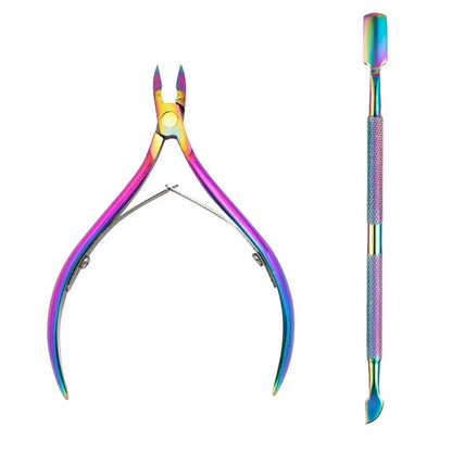 Professional Stainless Steel Nail Care Kit with Cuticle Scissors - Smarsty