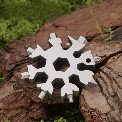 1/2 Snowflake Multi Functional Tool Silver, Unique Multi Functional Tool Screwdriver and Wrench, Gift for Men and Dad