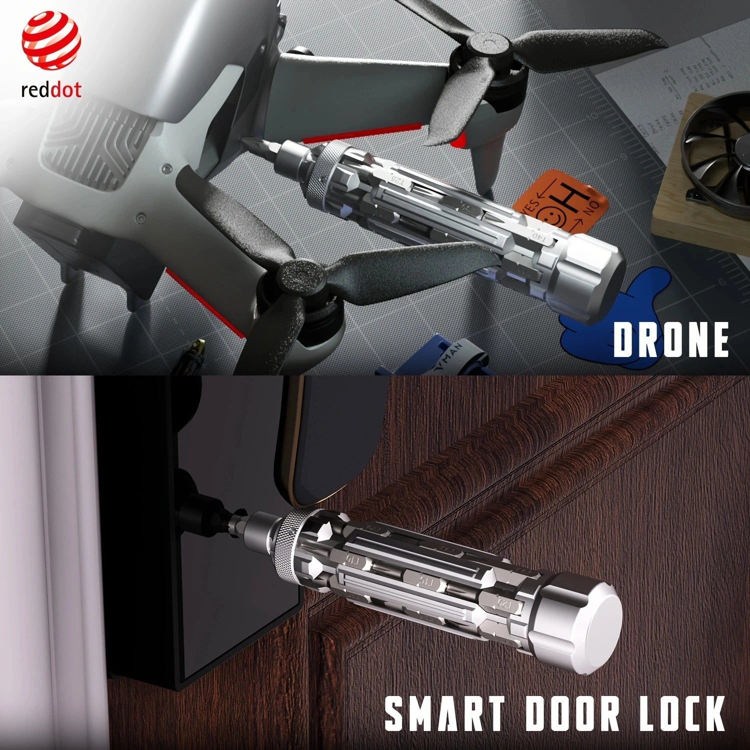 VMAN Precision Multi-function Screwdriver Set Magnetic Phillips Torx Drill Bit with Power Settings for Outdoor Home Daily Repair