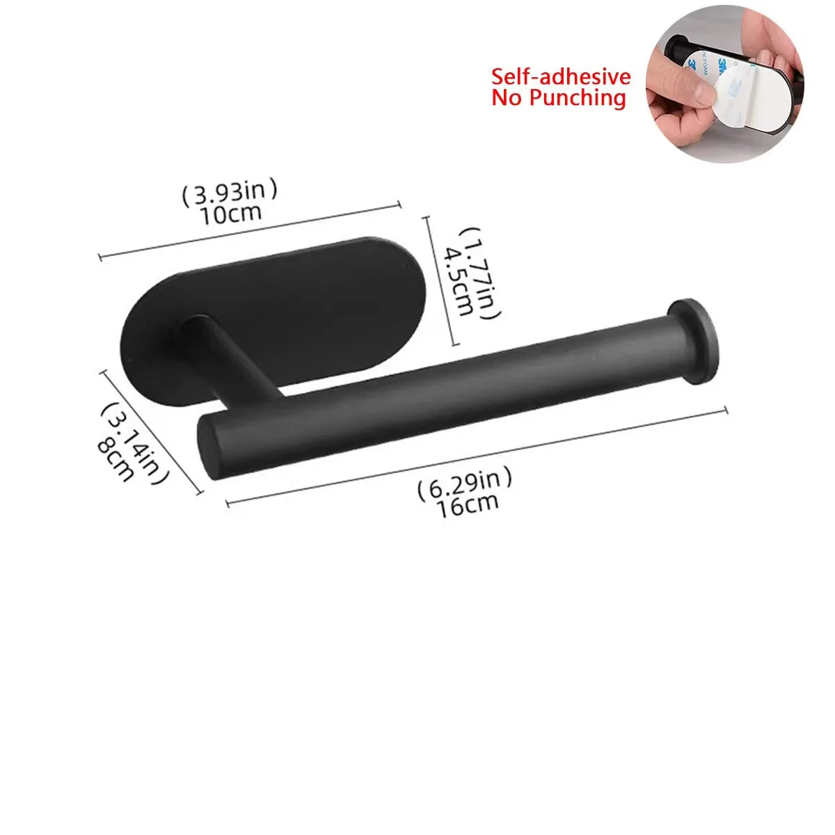Black Gold Wall Mount Toilet Paper Holder with Shelf - Smarsty