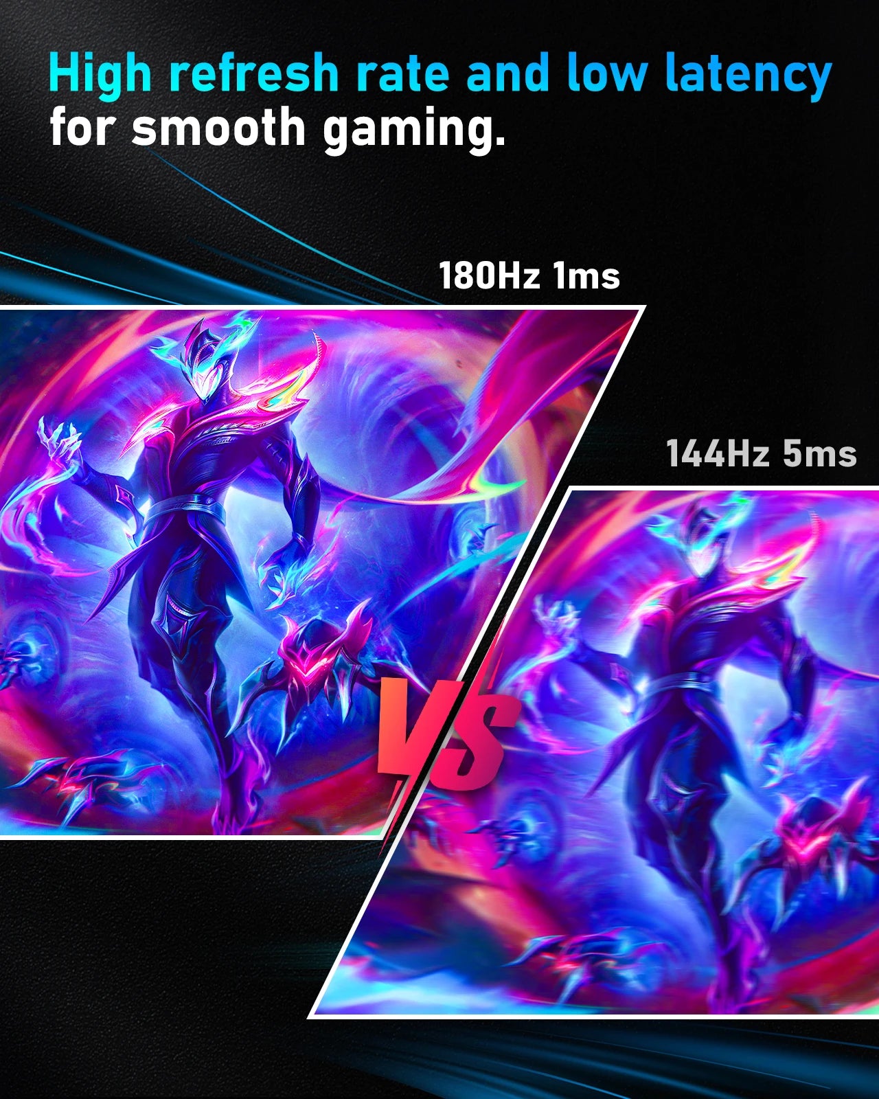 FYHXele 24Inch 180Hz Gaming Monitor 1K FHD Computer Display 1ms Response Time Eye Care Screen LCD Support HDR G-Sync VESA - Smarsty