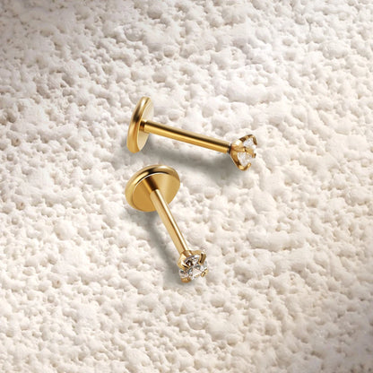 Stainless Steel Cartilage Piercing Studs Gold Tiny Earrings - Smarsty