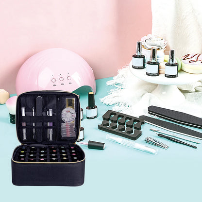 Nail Polish Organizer Double Layer Cosmetic Organizer Bag - Smarsty