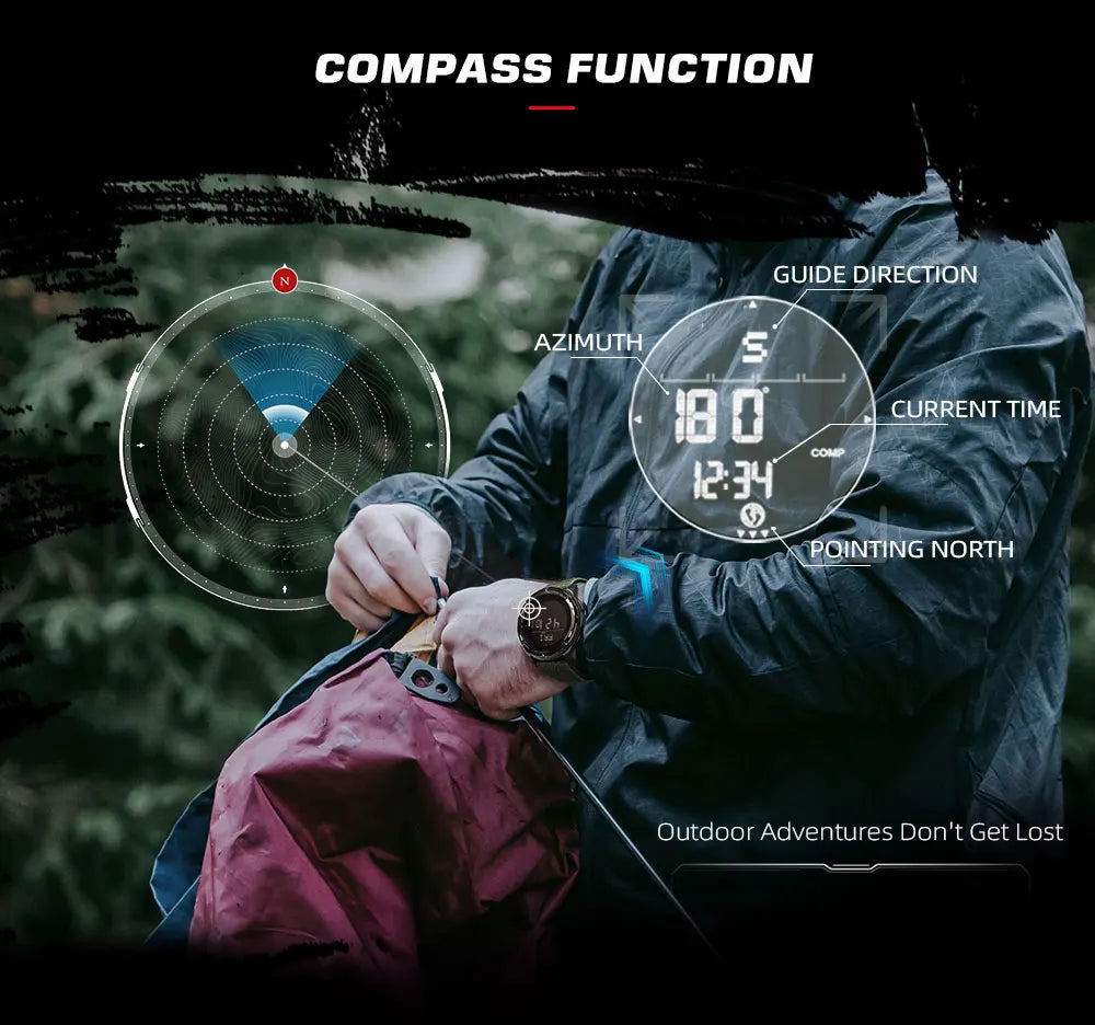 North Edge Alps Men's Waterproof Digital Sports Watch - Smarsty