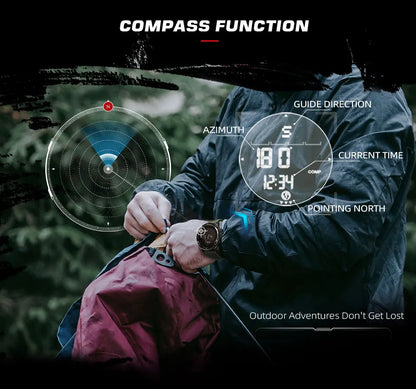 North Edge Alps Men's Waterproof Digital Sports Watch - Smarsty