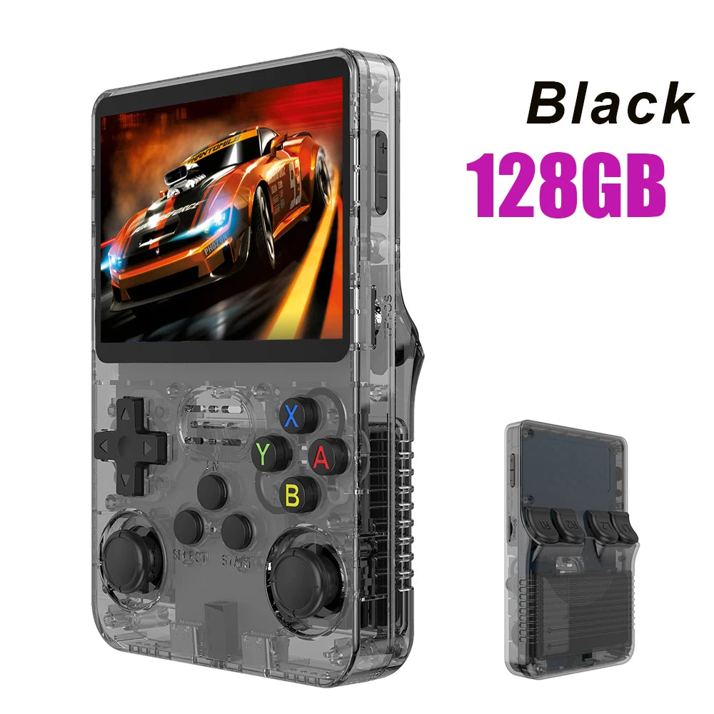 128G R36S Retro Handheld Video Game Console Linux System 3.5 Inch IPS Screen R35s Pro Portable Pocket Video Player 64GB Games - Smarsty