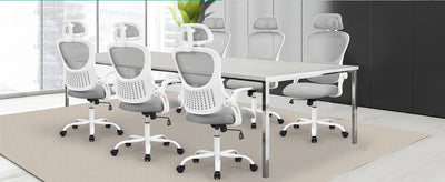 Mesh Ergonomic Office Computer Desk Chair Flip-up Arms Adjustable Headrests Comfortable Lumbar Support For Home Office - Smarsty