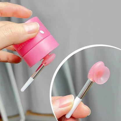 Silicone Lip Balm Brush with Dust Cover Storage - Smarsty