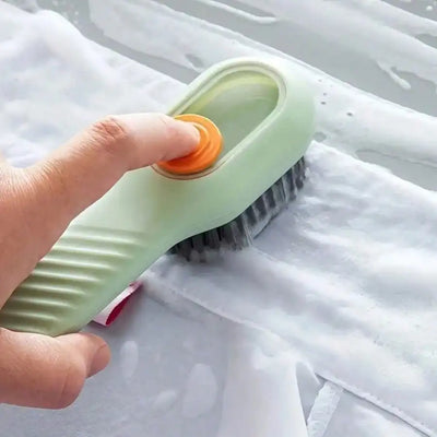 1 Piece Green Soft Bristled Shoe Brush with Ergonomic Handle, Suitable for Laundry, Footwear, and Home Cleaning - Smarsty