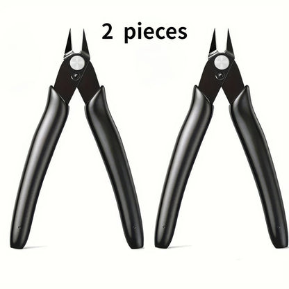 1/2 Piece Carbon Steel Wire Cutter, Black, Non Foldable, Suitable for Craft Wire Cutters, A Must-have Item for Families