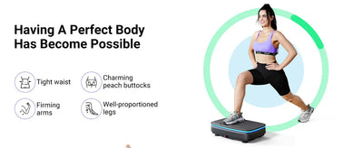 MERACH Vibration Plate Exercise Machine with Light Whole Body Workout Power Vibrate Platform Vibration Plate Lymphatic Drainage - Smarsty