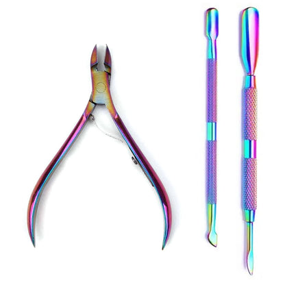 Professional Stainless Steel Nail Care Kit with Cuticle Scissors - Smarsty