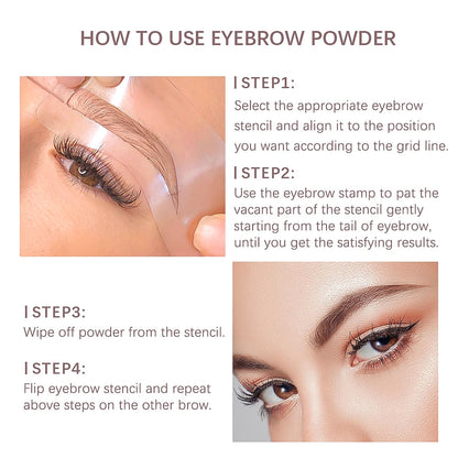 Eyebrow Stamp Stencil Kit for Long-Lasting Waterproof Makeup - Smarsty