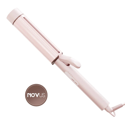 1.5 Inch Extra Large Curling Wand for Long Hair - Ceramic Tourmaline Barrel with 40000000 Negative Ions, 2 Clips - Smarsty