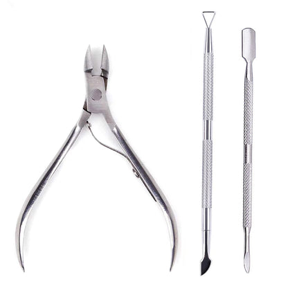 Professional Stainless Steel Nail Care Kit with Cuticle Scissors - Smarsty