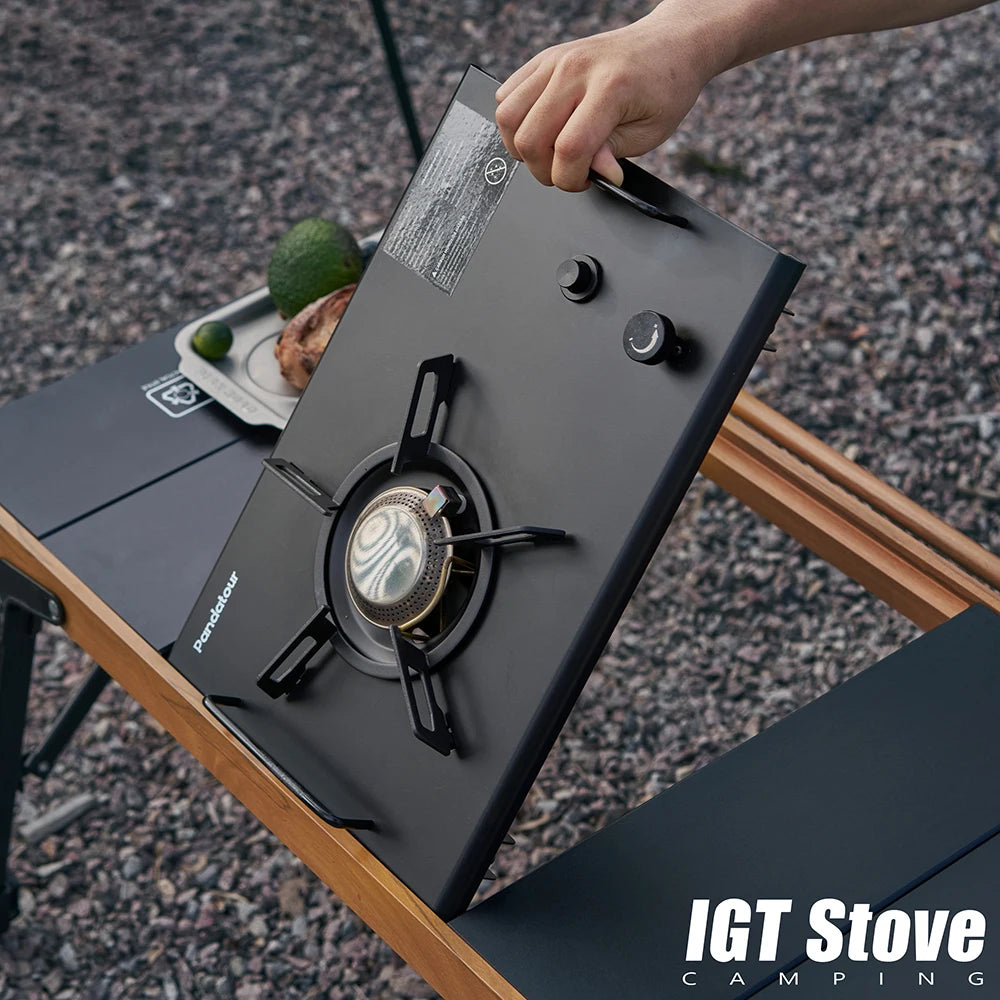 Pandatour Outdoor IGT Camping Stove Durable Copper Head Easy Equiped One-Touch One lick Ignite Table Stove Tourism Cooker Stove