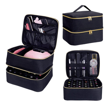Nail Polish Organizer Double Layer Cosmetic Organizer Bag - Smarsty
