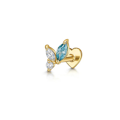 Sterling Silver Heart Zircon Stud Earrings Elegant Gift - Smarsty