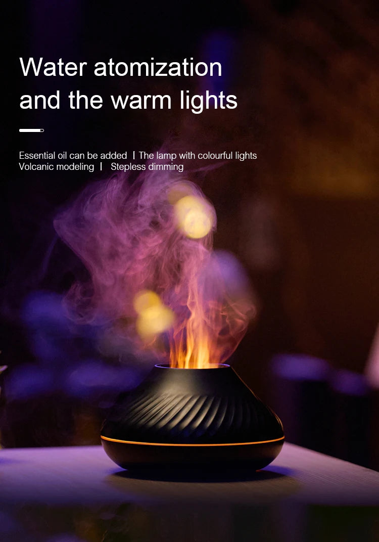 Portable Essential Oil Diffuser with Color Flame Feature - Smarsty