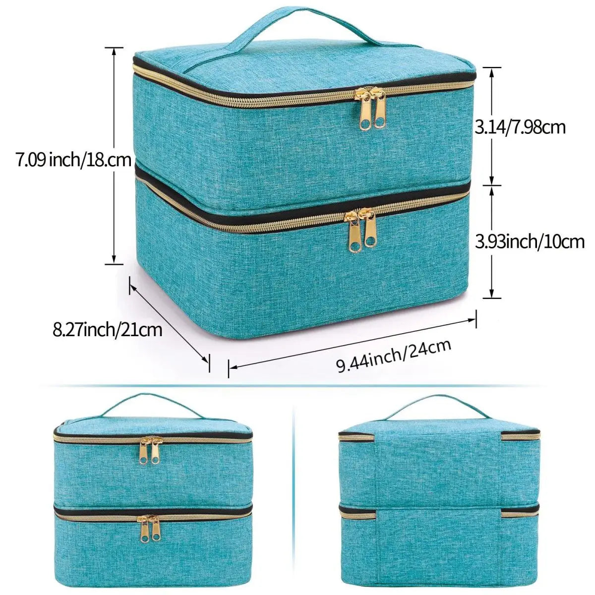 Nail Polish Organizer Double Layer Cosmetic Organizer Bag - Smarsty