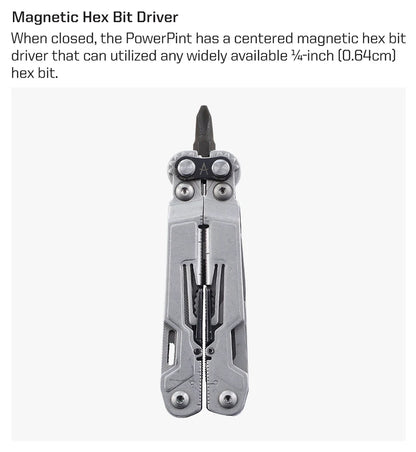 SOG PowerPint 18-in-1 Tactical Multi-Tool with Folding Pliers & Knife - Compact EDC Gear for Outdoor Camping, Survival & Hiking
