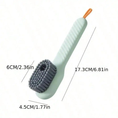 1 Piece Green Soft Bristled Shoe Brush with Ergonomic Handle, Suitable for Laundry, Footwear, and Home Cleaning - Smarsty