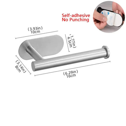 Black Gold Wall Mount Toilet Paper Holder with Shelf - Smarsty