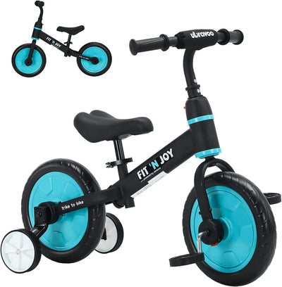 UBRAVOO Fit 'n Joy Beginner Toddler Training Bicycle for Boys Girls 2-4, 4-in-1 Kids Balance Bike with Pedals & Training Wheels - Smarsty