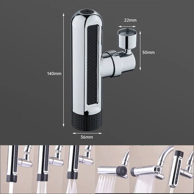 Universal Swivel Faucet with Three-Mode Splash Proof Nozzle - Smarsty