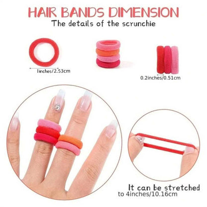 Colorful Nylon Elastic Hair Ties 100 Pack Gentle No Damage - Smarsty