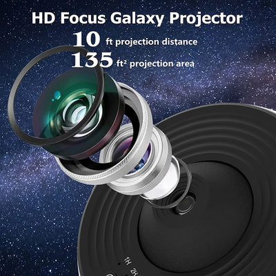 Night Light Galaxy Projector Starry Sky Projector 360° Rotate Planetarium Lamp For Kids Bedroom Valentines Day Gift Wedding Deco - Smarsty