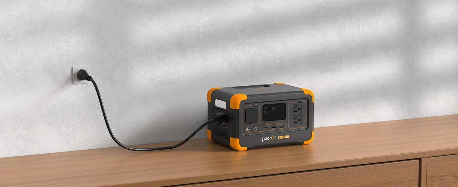 Pecron E300LFP Portable Power Station 600W 288Wh LiFePO4 Battery Solar Generator Power Bank Fast Charging for Home , RV, Camping by Smarsty