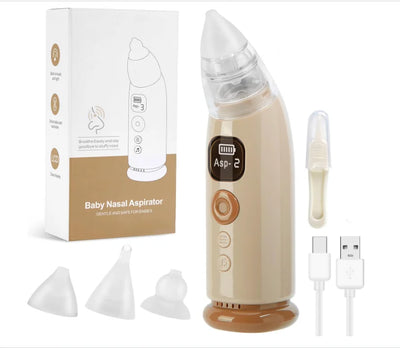 Electric Baby Nose Vacuum Cleaner Adjustable Infant Nasal Aspirator Rechargeable with 3 Silicone Nozzles for Newborns Toddlers - Smarsty