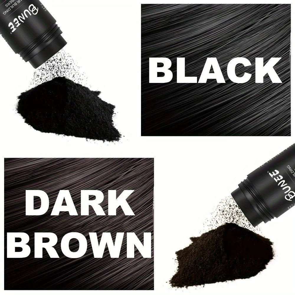 BUNEE Hair Fiber 27.5g: Men's natural hair-thickening fibers for balding areas, fills part lines, includes 27.5g fiber powder. - Smarsty