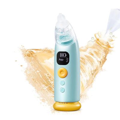 Electric Baby Nose Vacuum Cleaner Adjustable Infant Nasal Aspirator Rechargeable with 3 Silicone Nozzles for Newborns Toddlers - Smarsty