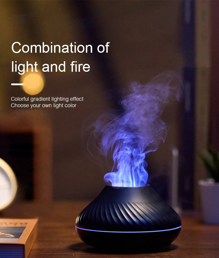 Portable Essential Oil Diffuser with Color Flame Feature - Smarsty