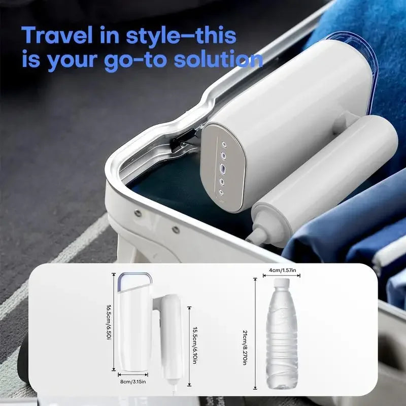 Professional Clothes Steamer, Handheld Wrinkle Remover for Travel & Home, Foldable & Quick Steam, Effortless Garment Care in Min