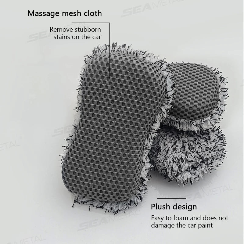 Two Sided Microfiber Car Wash Sponge For Scratch Free Care - Smarsty