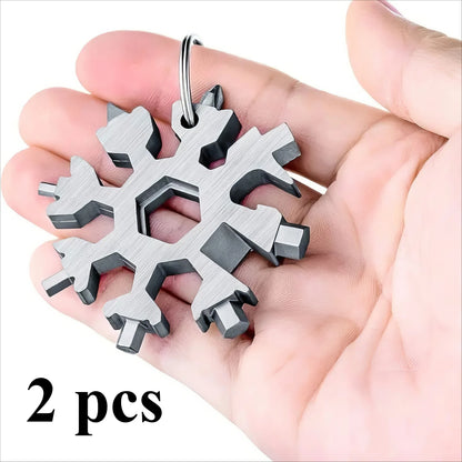 1/2 Snowflake Multi Functional Tool Silver, Durable Structure, Multi Functional Small Tool, Suitable for Camping and Home Use