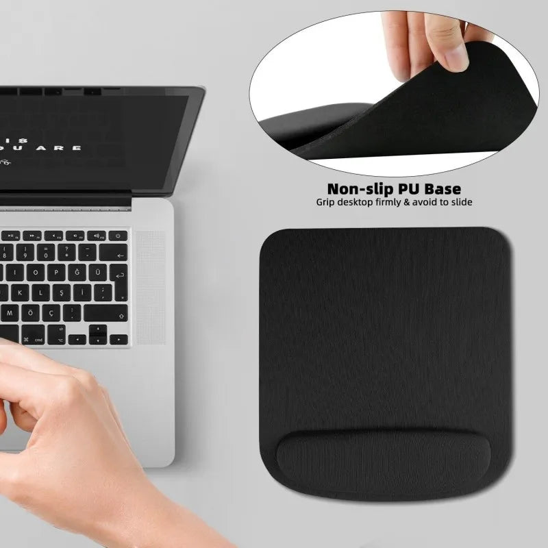 Ergonomic Mouse Pad with Gel Wrist Rest - Comfortable Keyboard Wrist Support for Office & Gaming, Non-Slip Base